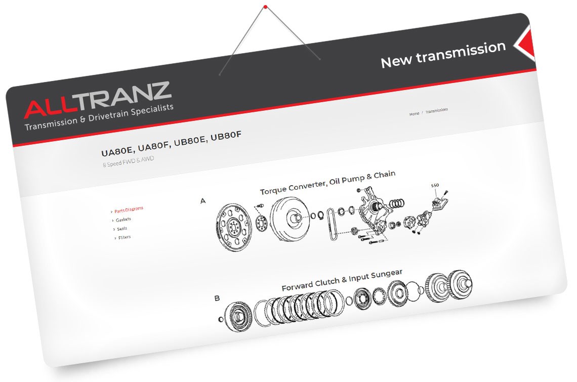 UA80E & UA80F - Direct Shift 8-speed automatic transmissions
